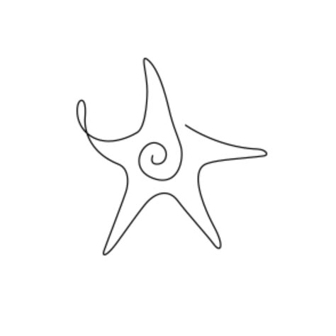 Starfish Tattoo Line Art, Starfish Line Tattoo, Seashell Tattoo Minimalist, Coconut Line Art, Turtle Island Tattoo, Summer Tattoos For Women, Small One Line Tattoos, Tiny Starfish Tattoo, Summer Doodles Aesthetic