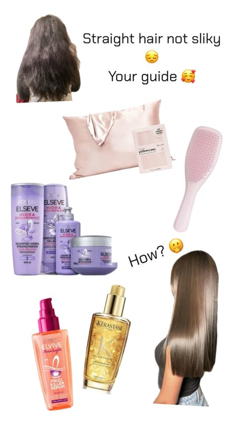 Shiny and silky you want your hair to be !? ✨🤍 this is the answer: 🤗🤗🤗 [REMEMBER YOUR HAIR COULD REACT DIFFERENTLY, ALWAYS RESEARCH PRODUCTS]🤍 ~check board for more hairtypes~ Hair Routine For Silky Hair, How To Have Soft Silky Hair, Best Products For Shiny Hair, Hair Products For Silky Hair, Good Hair Products For Straight Hair, How To Make Your Hair Silky, How To Get Your Hair Soft And Silky, How To Get Good Hair, How To Make Hair Soft And Shiny