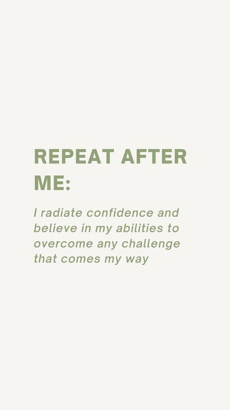 I Radiate Confidence, Quotes Of Confidence, Confidence Booster Quotes, How To Believe In Yourself, Believe In Yourself Quotes Self Confidence Positive Affirmations, Job Confidence, Cosmic Ordering, Personal Affirmations, Affirmations Confidence