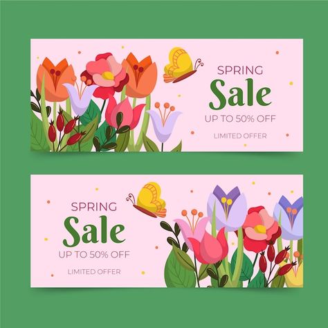 Spring Banner, Nature Background Images, Floral Banners, Event Banner, Spring Design, Sale Banner, Business Stationery, Hello Spring, Set Free