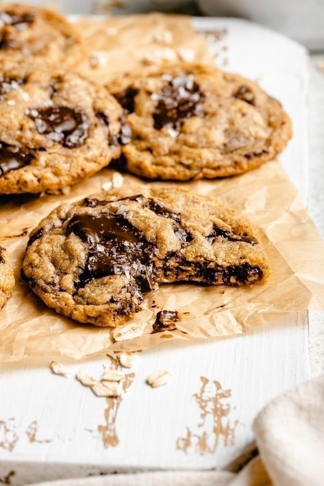 Brown Butter Oatmeal Chocolate Chunk Cookies | Ambitious Kitchen Brown Butter Coffee, Coffee Oatmeal, Brown Butter Cookies, Brown Butter Chocolate Chip Cookies, Ambitious Kitchen, Butter Coffee, Oatmeal Chocolate, Sprinkle Cookies, Chocolate Chunk