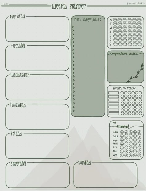 Weekly planner #dailyplanner Weekly Planner Astethic, Weekly School Planner Template, Cute Weekly Planner Template Aesthetic, Good Notes Planner Template, College Weekly Planner, Study Weekly Planner, Cute Weekly Planner Template, My Week Planner, Month Planner Template