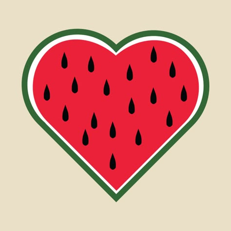 Watermelon Illustration Cute, Iphone Aesthetic Inspiration, Watermelon Outline, Watermelon Logo, Watermelon Graphic, Heart Watermelon, Watermelon Tattoo, Watermelon Art Print, Watermelon Images