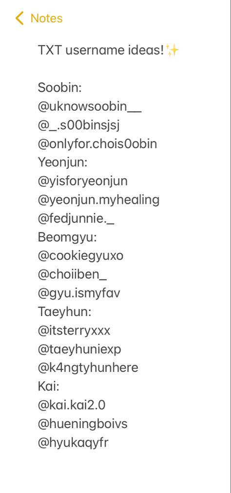 Usernames Ideas Without Ur Name, User Name For Tiktok, Tiktok Id Name Ideas, Skz Username Ideas For Tiktok, Usernames For Kpop Stans, Yeonjun Username Ideas, Seventeen Username Ideas Kpop, Names Ideas For Tiktok, Name List Trend Tiktok