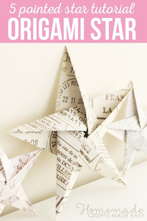 Origami Star Instructions, Diy Origami Home, Diy Origami Home Decor, Origami Home Decor, Origami Ornaments, Origami Step By Step, Tutorial Origami, Origami Ball, Origami Star