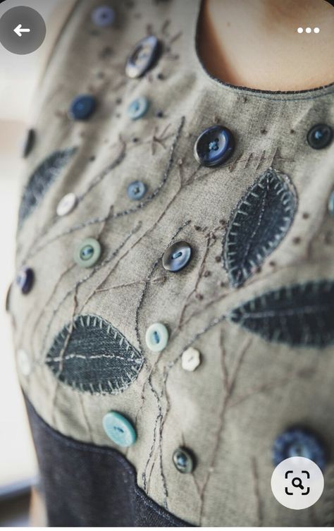 Ropa Upcycling, Wearable Art Clothing, Textile Art Embroidery, Embellished Clothing, Wool Embroidery, Denim Crafts, Embroidery On Clothes, 자수 디자인, Jeans Diy