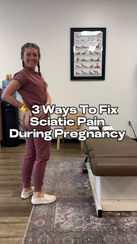 BirthCo. Chiropractic + Wellness | ⚡️Struggling with sciatic pain during pregnancy 🤰 Try these 3 tricks: 1️⃣ Piriformis Stretch: this can be done sitting or standing.... | Instagram Pregnancy Hip Pain Relief, Pregnancy Stretches Third Trimester, Prenatal Stretches, Pregnancy Back Pain Relief, Stretches Before Bed, Sciatic Nerve Stretches, Pregnancy Stretches, Sciatic Nerve Relief, Stool Softener