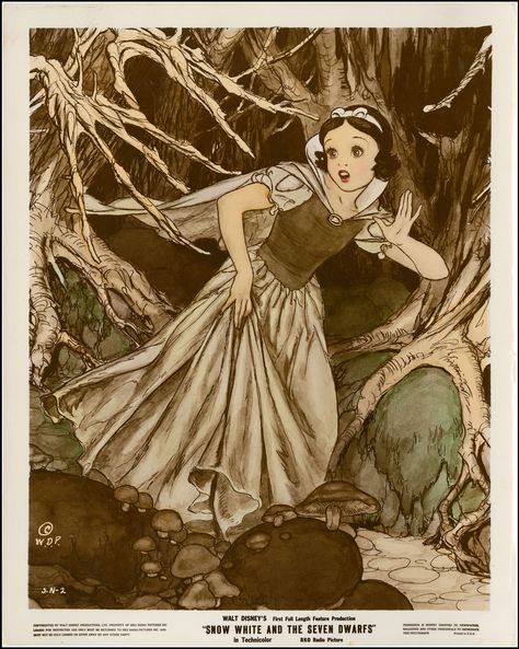 Filmic Light - Snow White Archive: Snow White Glossy Promotional Stills, 1937-38 Atlantis Disney, Snow White 1937, Snow White Art, Concept Art Landscape, Disney Animation Art, Hercules Disney, Classic Disney Movies, Animation Disney, Sette Nani