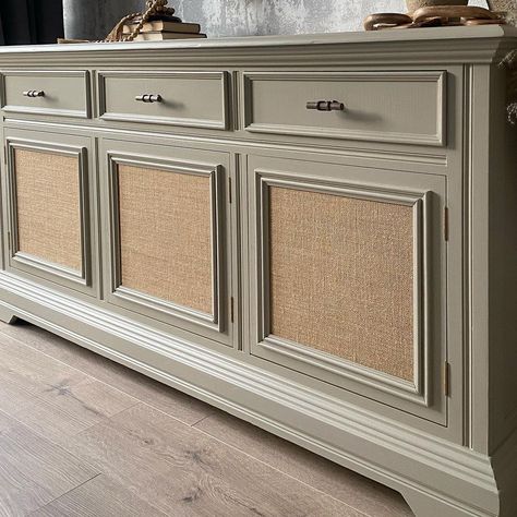 A little before/after of this gorgeous cream bedroom set ✨ Love how versatile moulding is! Completely enhanced the overall beauty of this… | Instagram Furniture Moulding, Redone Furniture Before And After, Vintage Sideboard Makeover, Refurbished Buffet, Flipped Furniture Before After, Wooden Chest Of Drawers, Furniture Paint, Upcycle Furniture, Furniture Flipping Ideas