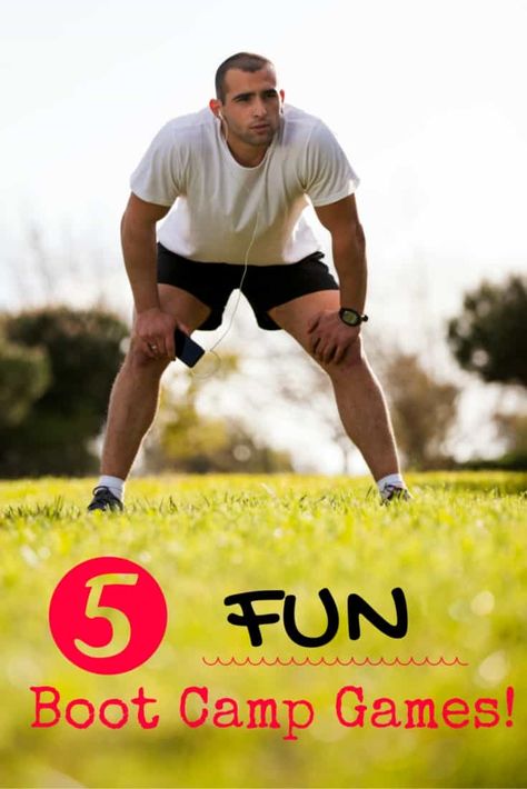 Want to add a new fun activity to your next boot camp class? Try one of these great boot camp games that will both entertain and train participants… Fun Workout Games, Boot Camp For Kids, Bootcamp Games, Fun Camping Games, Fun Fitness Games, Boot Camp Ideas, Camping Games For Adults, Exercise Games, Group Workouts