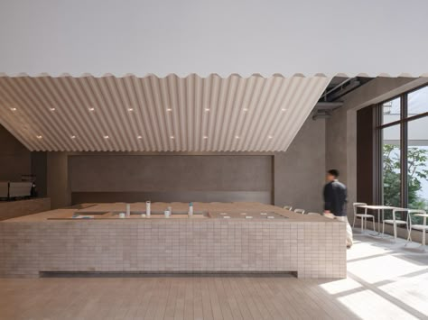 Corrugated Roof, Folding Architecture, Neri And Hu, Japanese Joinery, Renovation Architecture, Timber Architecture, Neri Hu, Blue Bottle Coffee, Weekend House