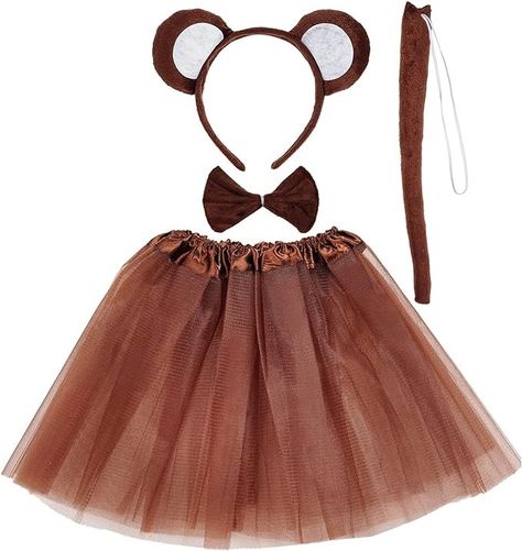 Amazon.com: Jmkcoz Kids Costume Tutu Set Monkey, Animal Fancy Dress Costume Kit, Monkey Ear Headband Bowtie Tail Bow Tie for Boys Girls Halloween Cosplay Party Decoration : Clothing, Shoes & Jewelry Diy Monkey Costume, Kids Monkey Costume, Animal Fancy Dress, Monkey Costume, Monkey Costumes, Monkey Animal, Costume Tutu, Monkey Birthday, Fancy Dress Costume