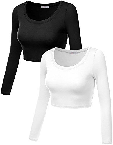 Womens Crop Top, Plus Size Crop Tops, Plus Size Cocktail Dresses, Crop Top Outfits, Crop Top And Shorts, Crop Top Shirts, Basic Long Sleeve, Long Crop Top, Crop Top Sweater