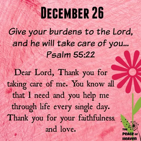 December 26 Bible Verse, Psalms 55 22, December Blessings, December Scriptures, Inspiring Bible Quotes, Psalms Of David, December Images, Christmas Scripture, December Quotes