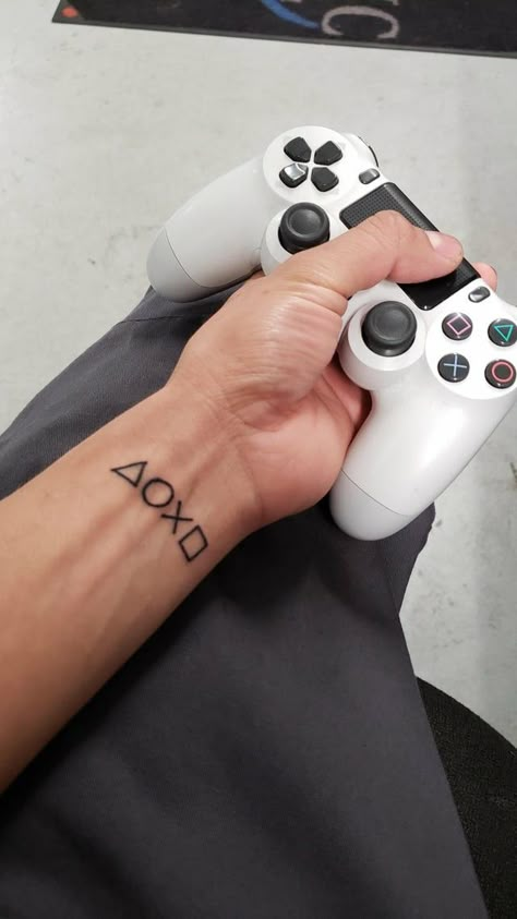 Game Console Tattoo, Playstation Tattoo, Alex Tattoo, Tattoos 2023, Kpop Tattoos, Gamer Tattoos, Timeless Tattoo, Yin Yang Tattoos, Sick Tattoo