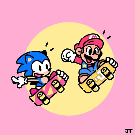 Video Game Art Styles, Mario X Sonic, Mario Nails, Mario And Sonic, James Turner, Mario Stuff, Mario Fan Art, Nintendo Super Smash Bros, Super Mario And Luigi