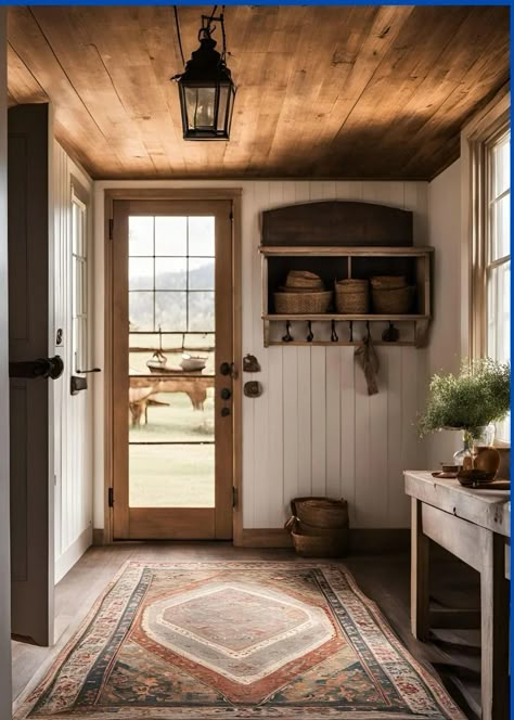 25 Budget-Friendly Farmhouse Mudroom Ideas You Can DIY This Weekend Breezeway Design Ideas, Cozy Farmhouse Entryway, Farmhouse Building Ideas Interior, Farmhouse Home Aesthetic, Old Farmhouse New Build, Old Farmhouse Interior Design, Old Farmhouse Mudroom, Old Farmhouse Makeover, Rustic Farmhouse Inspiration