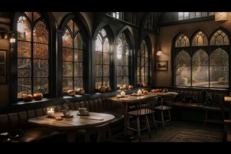 Witchy Coffee Shop, Gothic Cafe, Witch Coffee Shop, Fantasy Bar, Witch Coffee, Coffee Shop Ideas, Castle Aesthetic, Chaotic Academia, Coffee Shop Aesthetic