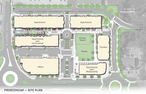 Walkable, mixed-use on a former suburban brownfield | CNU Streetcar Suburb, Residential Front Doors, Urban Island, Government Services, City Block, Future Apartment, Parking Space, Mixed Use, Affordable Housing