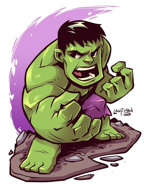 Hulk Cute, Derek Laufman, Chibi Marvel, Avengers Cartoon, Marvel Cartoons, Marvel Drawings, Hulk Smash, The Incredible Hulk, Chibi Art