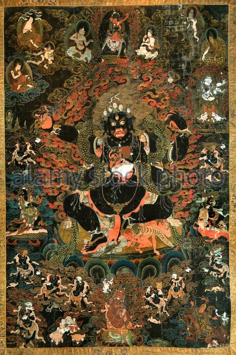 Acala Thangka Art, Thangka Painting, Ancient Mythology, Alien Design, Tibetan Art, Eastern Art, Tibetan Buddhism, Buddhist Art, Mandala Drawing