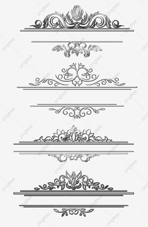 Title Border, Title Png, Vintage Title, Flourish Border, Bord Design, Png Material, Free Watercolor Flowers, Black Borders, Digital Graphics Art