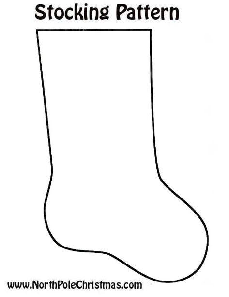 Free Christmas Stocking Template - Christmas Stocking Outline Christmas Stockings Cricut, Christmas Stocking Pattern Sewing Templates Free Printable, Small Stocking Pattern Free Templates, Christmas Stocking Template Free Pattern, Stocking Outline Printable, Free Stocking Pattern Printable, Free Printable Stocking Template, Ornaments Templates Free Printable, Christmas Stocking Template Printables