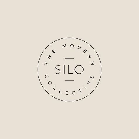 Circle Stamp Logo, Silo Logo Design, Logo In Circle Design, Art Collective Logo, Stamp Logo Design Branding, Circular Logo Design Inspiration, Farmhouse Branding, Neutral Logo Design, Artisan Branding