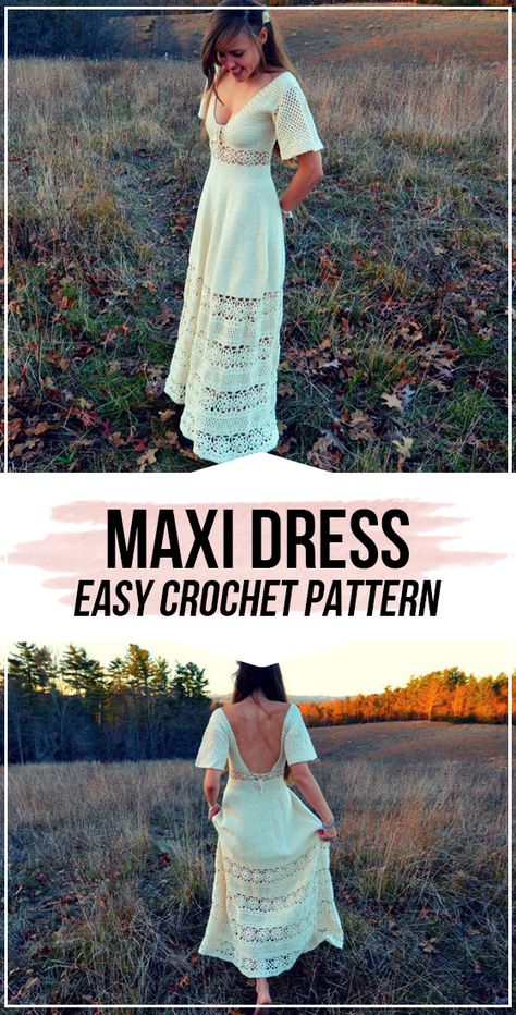 Crochet maxi dress pattern      #Dress  #crochet#crochetpattern via @shareapattern.com Crochet Wedding Dresses, Crochet Wedding, Crochet Maxi Dress, Crochet Maxi, Crochet Clothes For Women, Maxi Dress Pattern, Summer Dresses For Wedding Guest, Crochet Dress Pattern, Dress Crochet