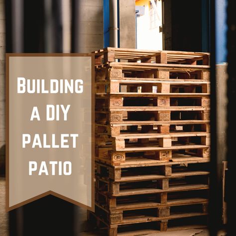 Outdoor Patio Diy Ideas, Diy Pallet Deck Patio, Diy Pallet Patio, Patio Pallet Ideas, Pallet Decks Diy, Pallet Decking Ideas, Diy Decking On A Budget, Deck With Pallets How To Build, Diy Pallet Deck