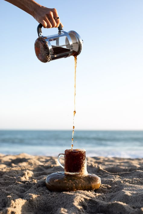 Is there any better way to start our day then with a fresh cup of coffee and a dreamy ocean view! ☕🌊⁠⠀ Coffee On The Beach Aesthetic, Summer Coffee Photography, Beach Coffee Aesthetic, Beach Coffee Shop Aesthetic, Coffee Beach Aesthetic, Summer Coffee Aesthetic, Coffee Summer Aesthetic, Coffee Shop Beach, Coffee By The Beach