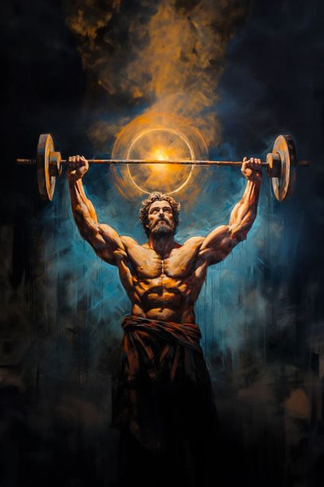 rate my music at the link😇 Gym Motivation Wallpaper, Gym Wallpaper, Gym Poster, Gym Art, Greek Mythology Art, Fitness Inspiration Body, Mythology Art, Gym Design, Cool Wallpapers Art