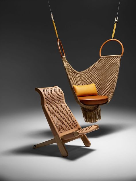 Feb 5, 2019 - LOUIS VUITTON Official USA Website - Explore Louis Vuitton’s Objets Nomades, a collection of travel-inspired furniture and objects made in collaboration with internationally renowned designers. Patricia Urquiola Furniture, Patricia Urquiola, Milan Design Week, Butterfly Chair, Furniture Details, Cheap Furniture, Metal Furniture, Shabby Chic Furniture, Swinging Chair