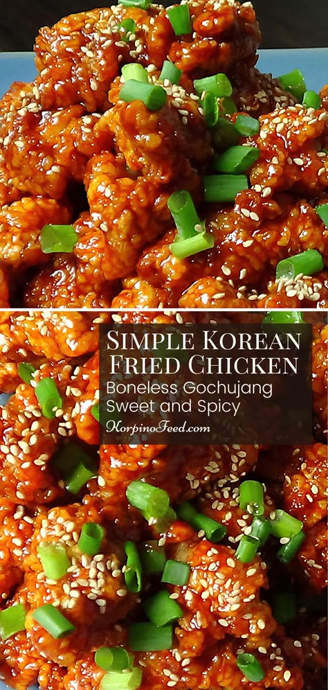 Easy Korean Fried Chicken, Fried Chicken Sauce, Daikon Recipe, Korean Fried Chicken Recipe, Cooking Fried Chicken, Easy Korean Recipes, Chinese Foods, Fried Chicken Recipe, Korean Recipes