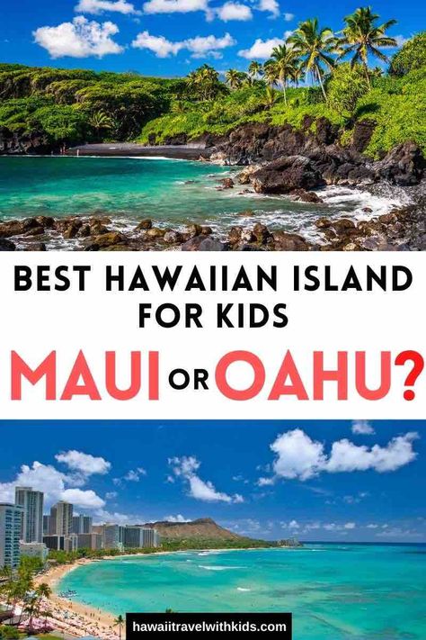 Hawaii With Kids, Best Hawaiian Island, Hawaii Family Vacation, Best Family Vacation Destinations, Kailua Beach, Oahu Vacation, Things To Do In Hawaii, Oahu Travel, Poipu Beach