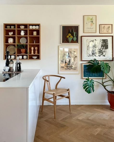 my scandinavian home: The Handmade Home of a Danish Architect and Carpenter Danish Kitchen, Wooden Bathroom Cabinets, Danish Interior, Unique Kitchen, Small Dining, Scandinavian Interior, Scandinavian Home, Wall Unit, Interior Inspo