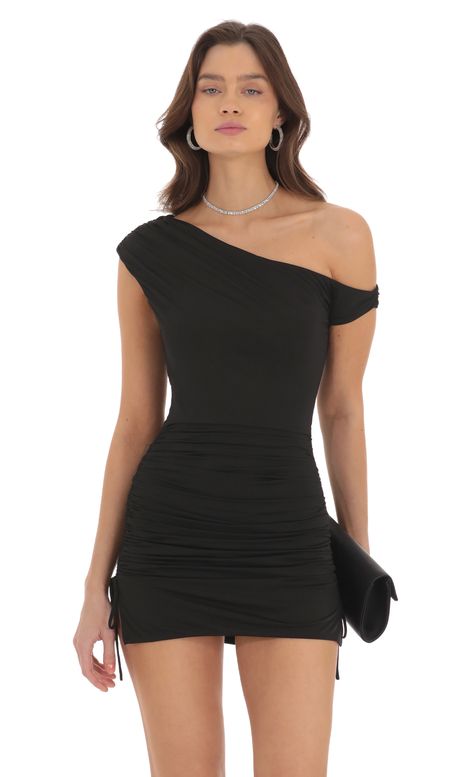 Black strapless dress