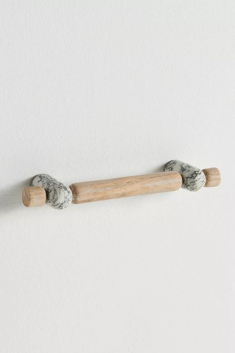 Orleans Handle | AnthroLiving Unique Interior Door Knobs, Bali Houses, Bali Interior, Organic Modern Bathroom, Interior Door Knobs, White Marble Bathrooms, Wall Mounted Towel Rack, Dog Wine, Wooden Cabinet