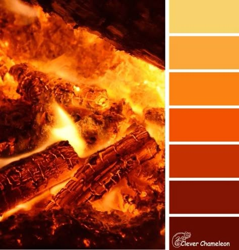 Orange Paint Colors, Orange Color Schemes, Fire Orange, Orange Color Palettes, Color Schemes Colour Palettes, Nature Color Palette, Orange Paint, Color Challenge, Design Seeds