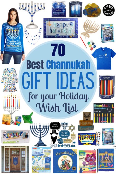 Searching for perfect Channukah gifts? Choose from this list of 70 Best Channukah Gift Ideas for your Holiday Wish List that will surely bring a smile to someone's face. Get your holiday shopping done.#hanukkahgiftideas #hanukkah #channukah #hanukkahmenorah #menorah #hanukkahmenorahisrael #jewishhannukahtraditions #jewishhannukah #hannukahgiftguide #giftguide #giftideas #jewishtraditions #hannukahdecor #hannukahcraft #holidaygifts #hannukahwreath #bestgifts #BestHanukkahGiftIdeas #happyhannukah Hannakuh Gift Ideas, Hannukah Gift Ideas, 8 Nights Of Hanukkah Gifts, Hannukah Gifts Ideas, Hannukah Party, Hanukkah Gift Ideas, Hannukah Recipes, Hanukkah Ideas, Girl Scout Gifts