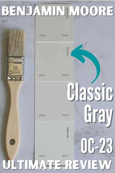 Classic Gray Benjamin Moore Cabinets, Grey Bathroom Paint, Grey Paint Living Room, Grey Bedroom Paint, Shiplap Wallpaper, Off White Paint Colors, Benjamin Moore Exterior, Benjamin Moore Classic Gray, Wallpaper Brick