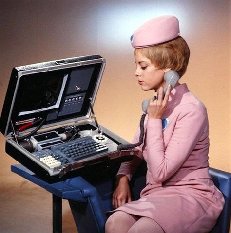 hat. Future phone feature phone, with pink accents, in the key of Stanley Kubrick - Boing Boing Alter Computer, Atomic Space Age, Pc Photo, Unseen Images, Arte Nerd, A Space Odyssey, Retro Tech, 2001 A Space Odyssey, Computer History