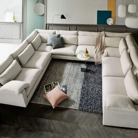 build-your-own-harmony-sectional-pieces - Trendir U Couch, Large Sectional Couch, Deep Sectional, Large Sectional Sofa, Comfortable Sectional, U Shaped Sectional Sofa, Large Sectional, Sala Grande, U Shaped Sectional