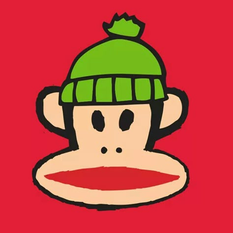 Paul Frank Monkey Pfp, Paul Frank Pfp, Cute Red Pfp, Paul Frank Monkey, Monkey Icon, Green Widget, Aesthetic Finds, Red Pfp, Monkey Drawing