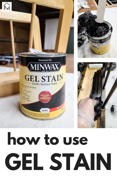 How To Use Gel Stain Over Existing Stain, Diy Gel Stain Cabinets, How To Apply Gel Stain Wood Furniture, Gel Stain Vs Regular Stain, How To Gel Stain Over Stained Wood, Black Stained Doors, How To Use Gel Stain, Black Gel Stain Furniture, Minwax Gel Stain Colors