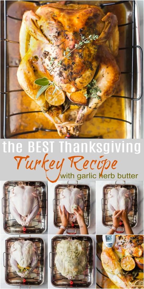 Easy Turkey Recipes Thanksgiving, Roasted Turkey Recipe, The Best Thanksgiving Turkey, Best Thanksgiving Turkey Recipe, Thanksgiving Turkey Recipe, Best Thanksgiving Turkey, Herb Butter Recipe, Easy Turkey Recipes, The Best Turkey