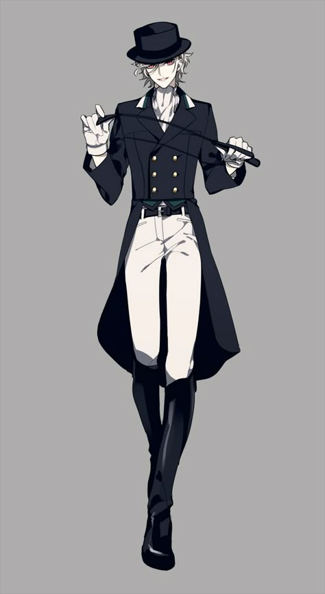 Performer Outfits Male, Drawing Clothes Ideas Male, White Suit Drawing, Butler Outfit Men, Character Pose Male, Outfit Designs Male, Gentlemen Drawing, Cool Male Outfit, Male Character Clothes