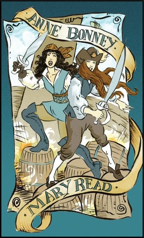 Anne Bonny & Mary Read Anne Bonney, Drawing Reference Character Design, Hot Pirate, Drawing Reference Character, Painting Poses, Pirate Tavern, Pirate Decorations, Lady Of The Sea, Pirate Images