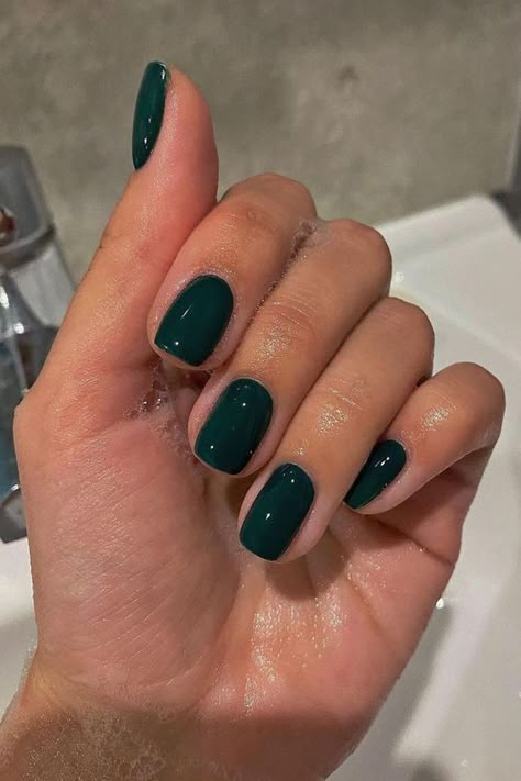 Emerald Nails, Kutek Disney, Squoval Nails, November Nails, Nails Yellow, Short Gel Nails, Nagel Tips, October Nails, Smink Inspiration