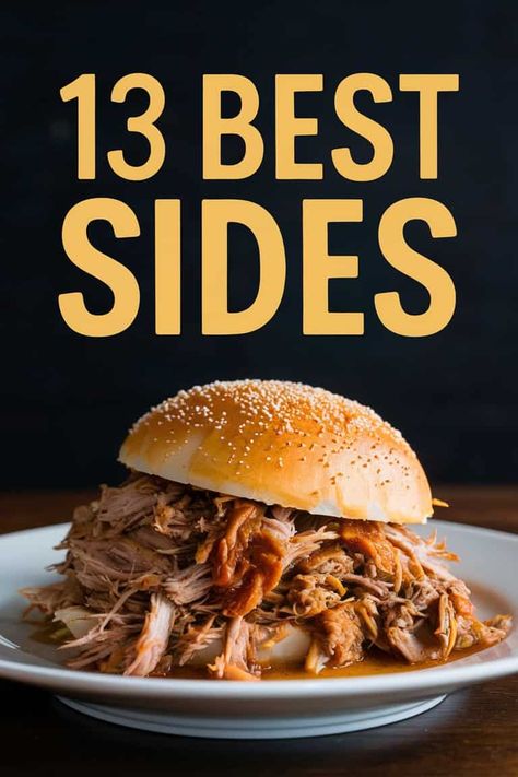 Pulled pork is hands down one of our favorite meals, but let’s be real—choosing what to serve alongside it can feel like solving a puzzle with a missing piece. We all know that the sides Pulled Pork Menu Sides, Pulled Pork Sandwiches Sides Ideas, What Goes With Pulled Pork Sandwiches, Sides To Go With Pulled Pork Sandwiches, What To Serve With Pulled Pork, Sides With Pulled Pork, Pulled Pork Sandwich Sides, Pulled Pork Menu, Pulled Pork Meals